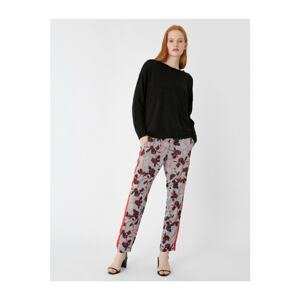 Koton Women's Red Patterned Trousers