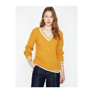 Koton V Neck Knitwear Sweater