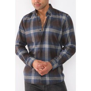 G708 DEWBERRY MEN'S SHIRT-DARK COFFEE