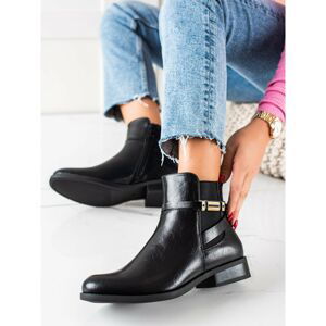 W. POTOCKI ELEGANT BLACK POTOCKI ANKLE BOOTS