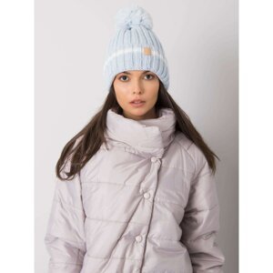 Light blue warm cap for women