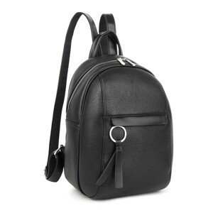 LUIGISANTO Black eco-leather backpack