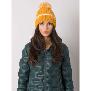 Lady's warm cap in dark yellow