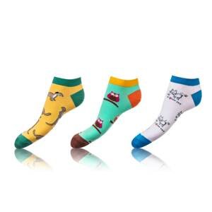 Bellinda 
CRAZY IN-SHOE SOCKS 3x - Moderné farebné nízke crazy ponožky unisex - žltá - zelená - biela
