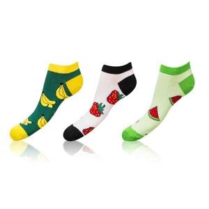 Bellinda 
CRAZY IN-SHOE SOCKS 3x - Moderné farebné nízke crazy ponožky unisex - zelená - biela - svetlo zelená