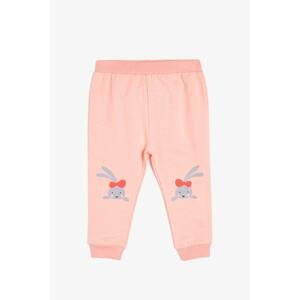 Koton Baby Girl Pink Rabbit Printed Sweatpants