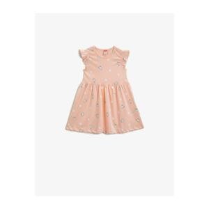 Koton Baby Girl Pink Patterned Summer Dress Cotton