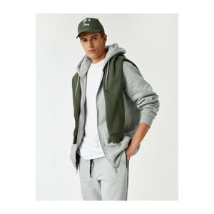 Koton Gray Zippered Hooded Sweatshirt