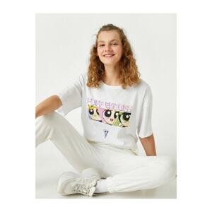 Koton Power Puff Girls Licensed Cotton Crew Neck T-Shirt