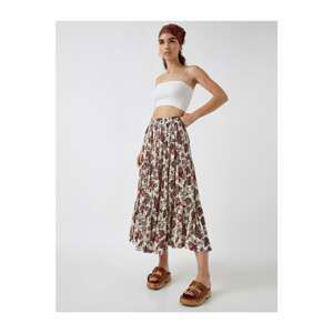 Koton Patterned Summer Flared Skirt