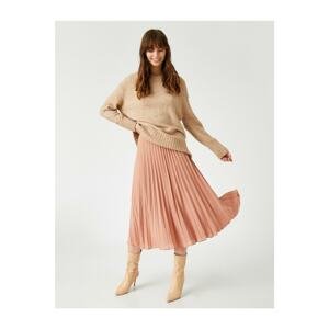 Koton Pleated Skirt Elastic Waist
