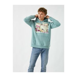 Koton Sweatshirt - Turquoise - Regular fit