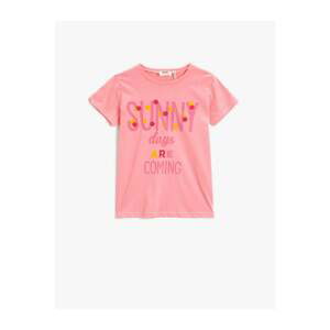 Koton Slogan T-Shirt Cotton