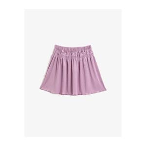 Koton Girl's Lilac Pleated Skirt Elastic Waist