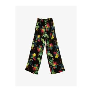 Koton Floral Patterned Wide Cut Trousers
