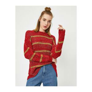 Koton Women's Red Back Detailed Sweater