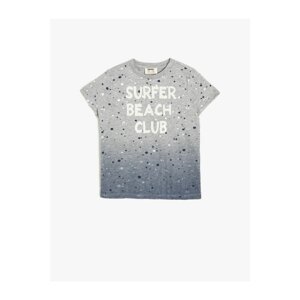 Koton Boy Gray Patterned T-Shirt