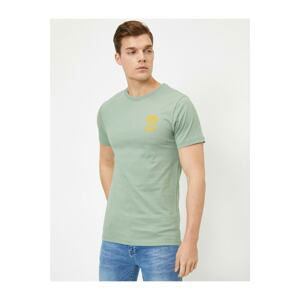 Koton Men's Green Printed T-Shirt