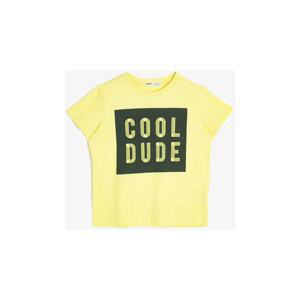 Koton Boy's Yellow Printed T-Shirt
