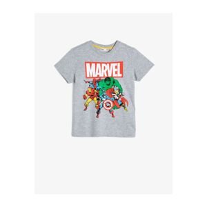 Koton Boys Gray Kids Gray Marvel Printed T-Shirt