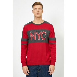 Koton Letter Printed Knitwear Sweater