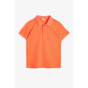 Koton Basic Sleeves Knitwear Detailed Polo Pique T-Shirt