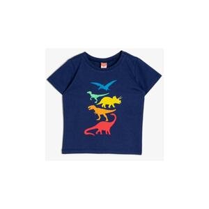 Koton Baby Boy Navy Blue Printed T-Shirt