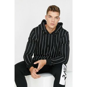 Koton Men's Black Striped Sweatshirt