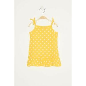 Koton Yellow Patterned Baby Girl Dress