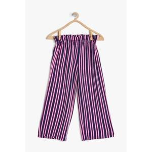Koton Navy Striped Girl's Trousers