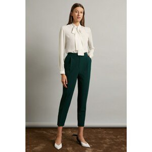 Koton Women's Green Slim Fit Trousers