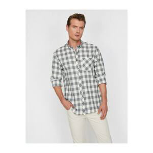 Koton Men's Gray Check Shirt