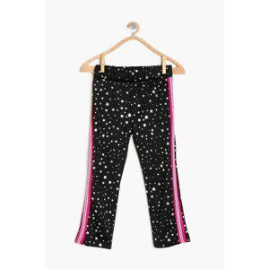 Koton Black Girl Printed Sweatpants