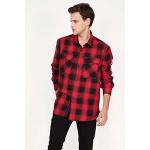 Koton Men's Red Plaid Shirt