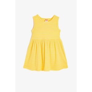 Koton Yellow Striped Baby Girl Dress