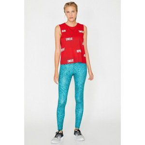 Koton Women's Blue Printed Leggings