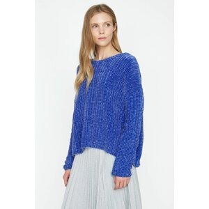 Koton Women's Blue Knitted Sweater