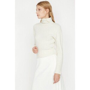 Koton Women's White Turtleneck Sweater