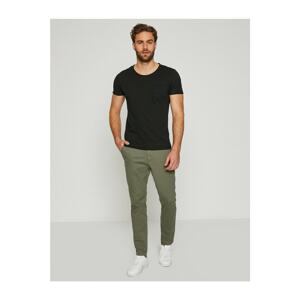 Koton Men's Green Slim Fit Trousers