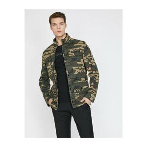 Koton Camouflage Patterned Coat