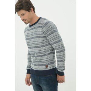 Koton Men's Marine Patterned Sweater