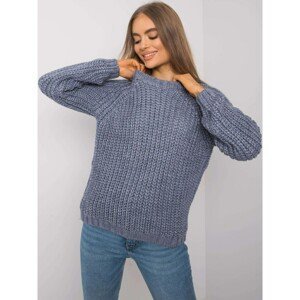 RUE PARIS Blue knitted sweater