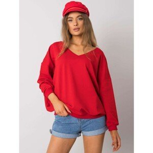 Red cotton sweatshirt
