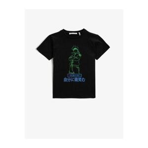 Koton Neon Printed T-Shirt Short Sleeve Crew Neck