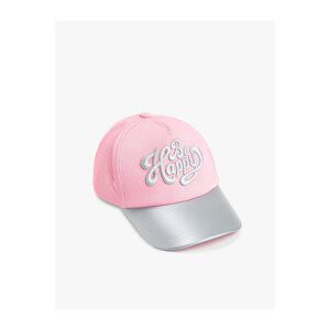 Koton Girl Adult Pink Slogan Cap Hat