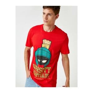Koton Men's Red Looney Tunes T-Shirt Licensed Printed