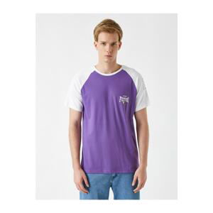 Koton Men's Lilac Back Printed T-Shirt