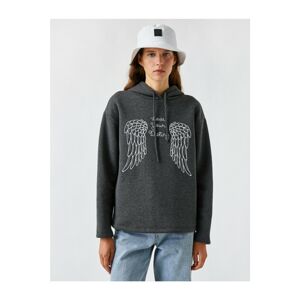 Koton Hoodie Printed Sweatshirt