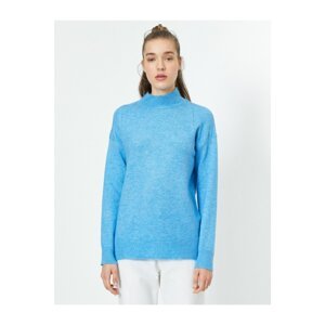 Koton Women's Blue Long Sleeve Sweater
