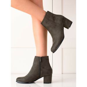 LOVERY SUEDE GREEN ANKLE BOOTS